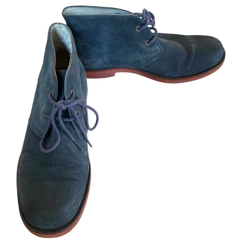 UGG Leighton Chukka Boots Navy Leather Heritage Workwear Preppy Preppy Leather